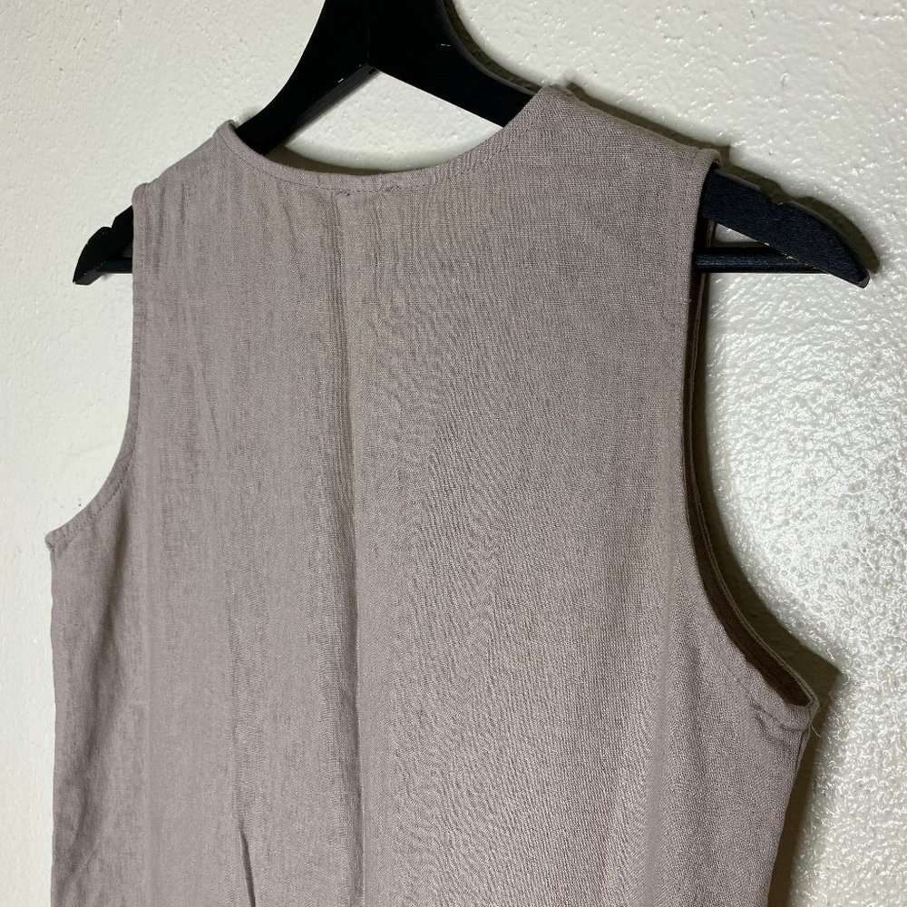 Sigrid Olsen Sleeveless Embroidered A-Line Linen … - image 5